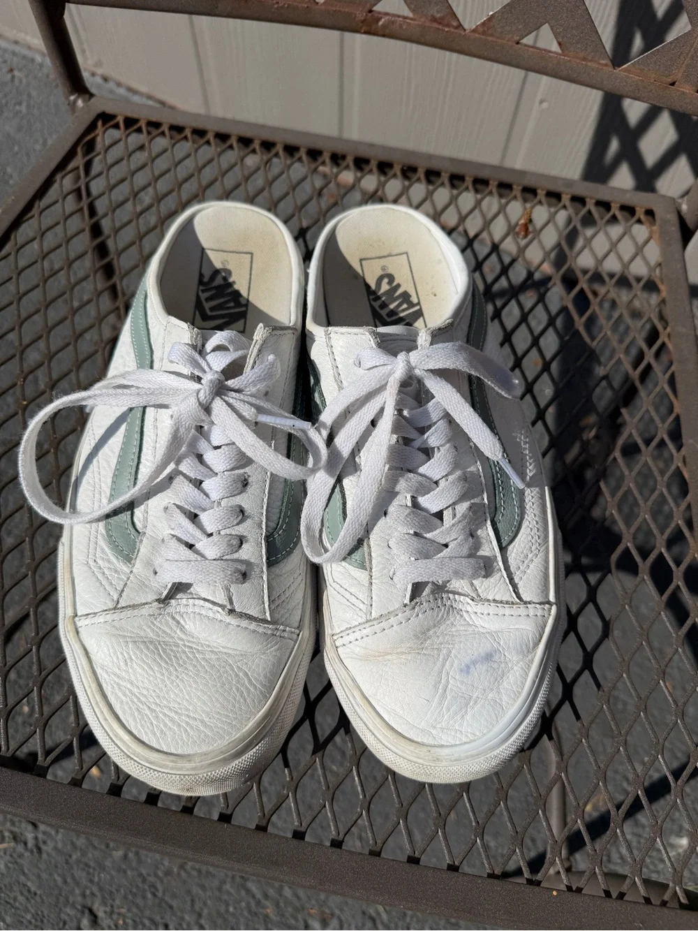 Vans White Women’s Slip-On Mule Sneakers Size 10